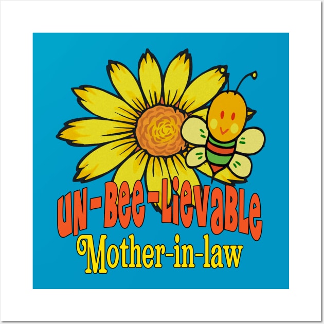 Unbelievable Mother-in-law Sunflowers and Bees Wall Art by FabulouslyFestive